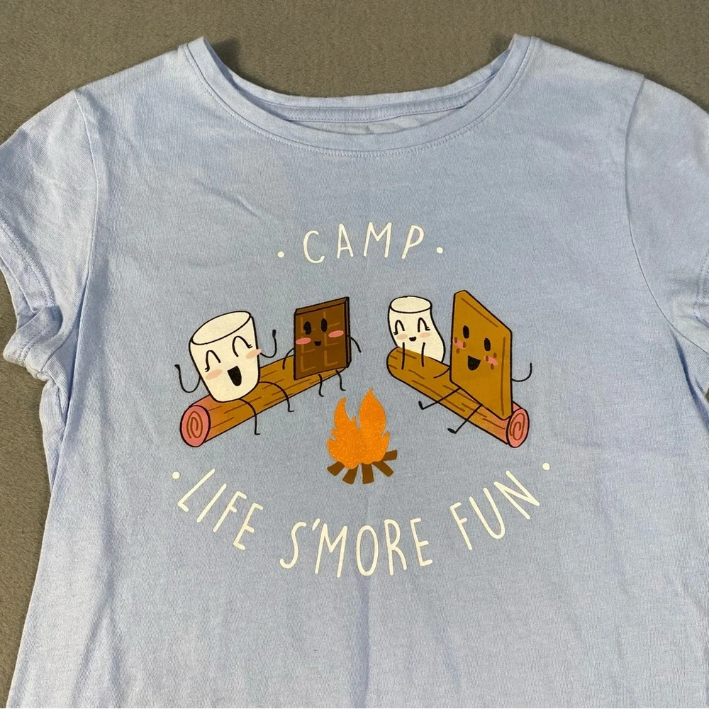 Gap Kids Blue Graphic T-Shirt, short sleeves, size XXL